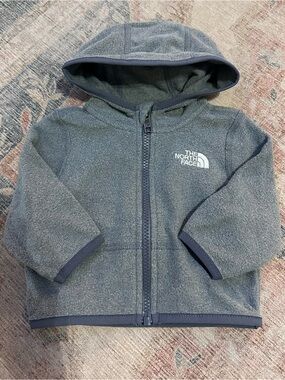 The North Face Grey Hooded Fleece Jacket